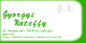 gyorgyi mateffy business card